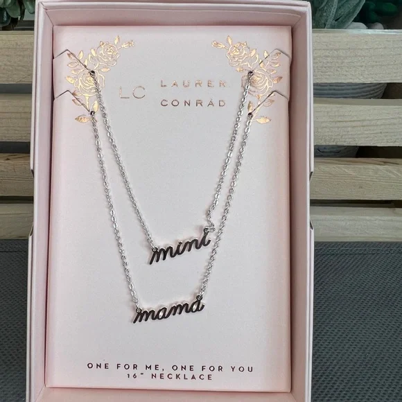 LC Lauren Conrad Silver 2-Necklace Set - Picture 1 of 4